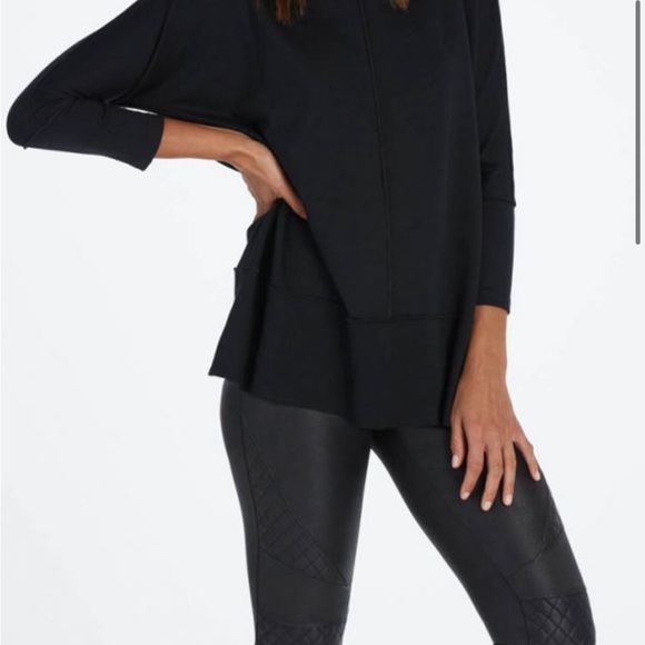Spanx Perfect Length Top, Dolman 3/4 Sleeve Very Black - Picture 3 of 8